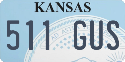 KS license plate 511GUS