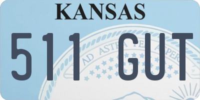 KS license plate 511GUT