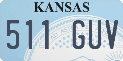KS license plate 511GUV
