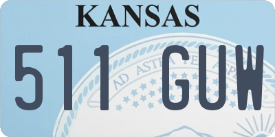 KS license plate 511GUW