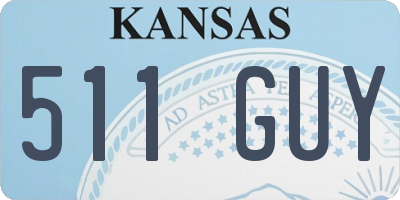 KS license plate 511GUY