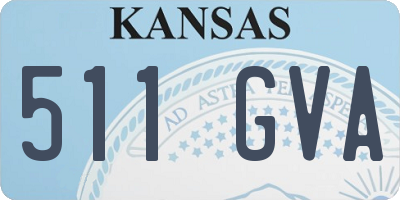 KS license plate 511GVA