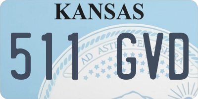 KS license plate 511GVD
