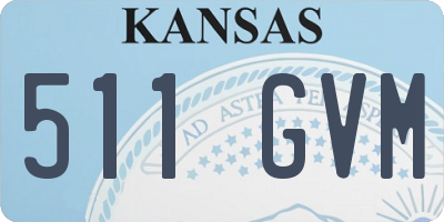 KS license plate 511GVM