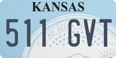 KS license plate 511GVT