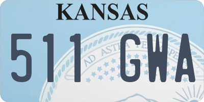 KS license plate 511GWA