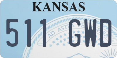 KS license plate 511GWD