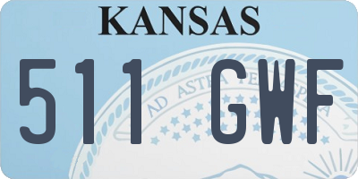 KS license plate 511GWF