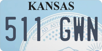 KS license plate 511GWN