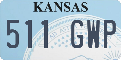 KS license plate 511GWP