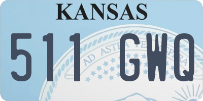 KS license plate 511GWQ