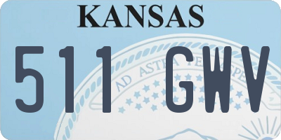KS license plate 511GWV