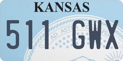 KS license plate 511GWX