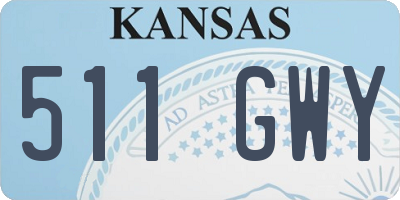 KS license plate 511GWY