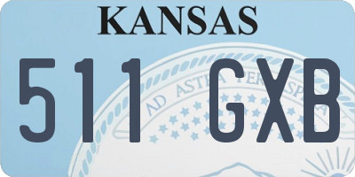 KS license plate 511GXB