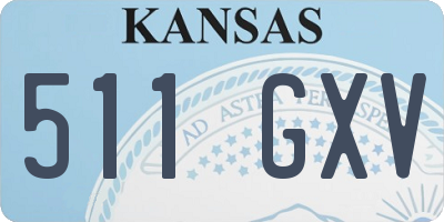 KS license plate 511GXV