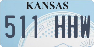 KS license plate 511HHW