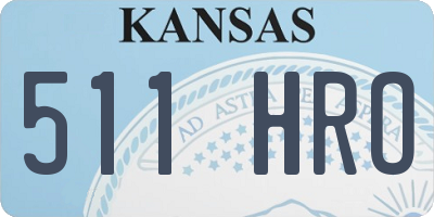 KS license plate 511HRO