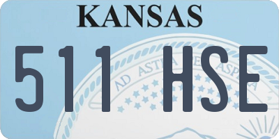 KS license plate 511HSE