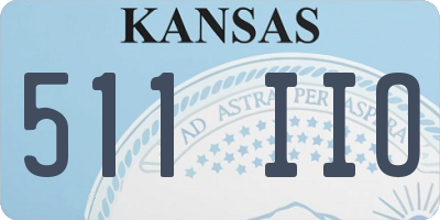 KS license plate 511IIO
