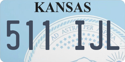KS license plate 511IJL