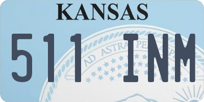 KS license plate 511INM