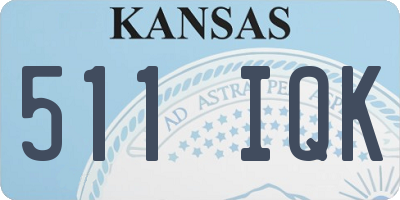 KS license plate 511IQK