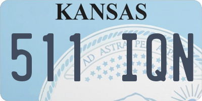KS license plate 511IQN