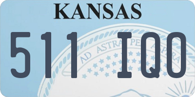 KS license plate 511IQO