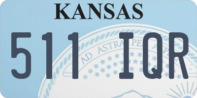 KS license plate 511IQR