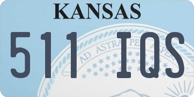 KS license plate 511IQS