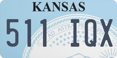 KS license plate 511IQX