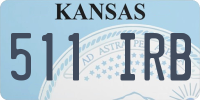 KS license plate 511IRB