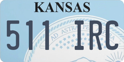 KS license plate 511IRC