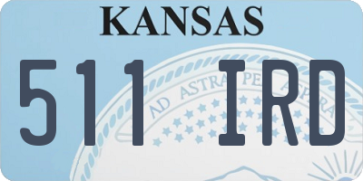 KS license plate 511IRD