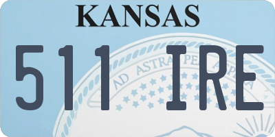 KS license plate 511IRE