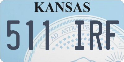 KS license plate 511IRF
