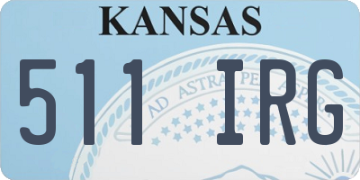 KS license plate 511IRG