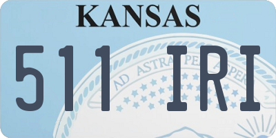 KS license plate 511IRI