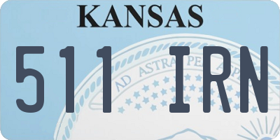 KS license plate 511IRN