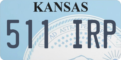 KS license plate 511IRP