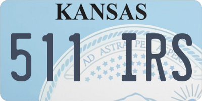KS license plate 511IRS