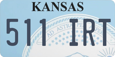 KS license plate 511IRT