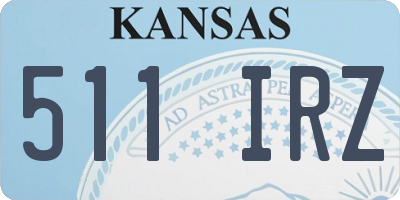 KS license plate 511IRZ