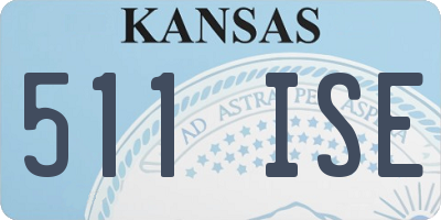 KS license plate 511ISE