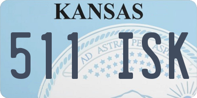KS license plate 511ISK