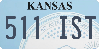 KS license plate 511IST