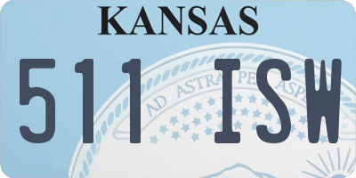 KS license plate 511ISW