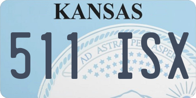 KS license plate 511ISX