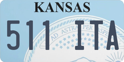 KS license plate 511ITA